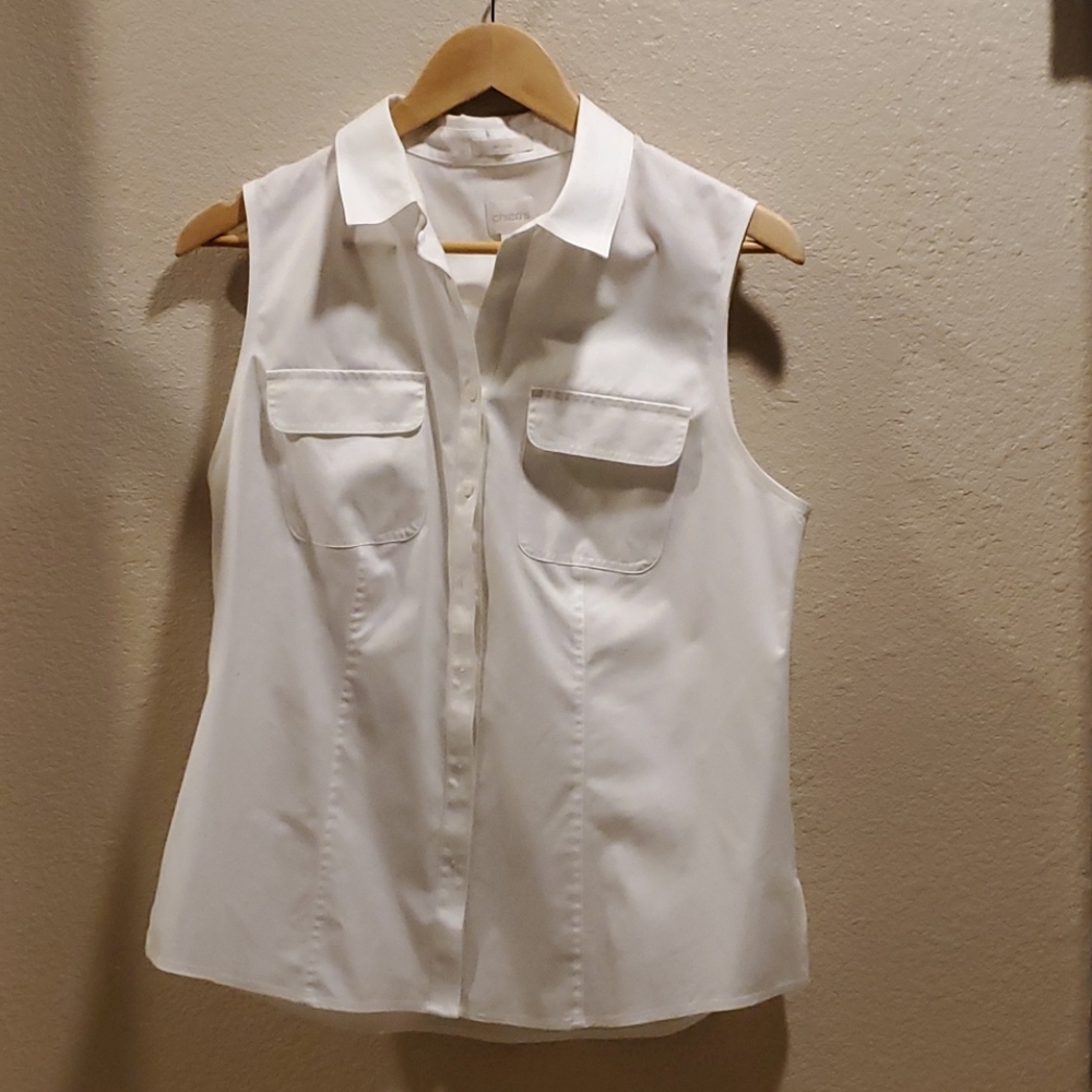 Chicos Sleevless Button Up